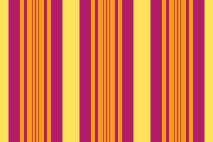 Royalty stripe seamless pattern, cover background lines textile. Mature fabric vertical texture in pink and amber colors. vector