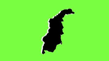 green screen 3d map of Hkamti in myanmar video
