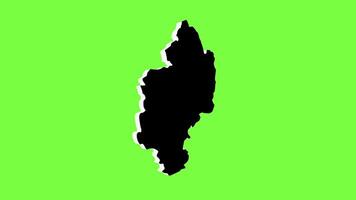green screen 3d map of Kachin State in Myanmar video