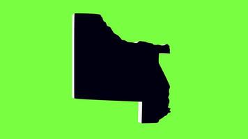 green screen 3d map of Kavango West Region in Namibia video