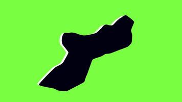 green screen 3d map of Rundu in Namibia video