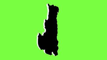 green screen 3d map of Chin State in Myanmar video