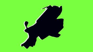 green screen 3d map of Walvis Bay in Namibia video