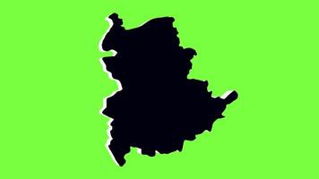green screen 3d map of Shan State in Myanmar video