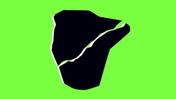 green screen 3d map of Omaruru in Namibia video