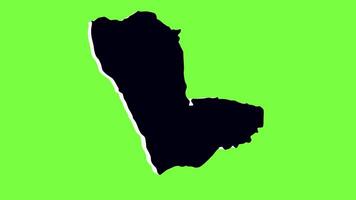 green screen 3d map of Kunene Region in Namibia video