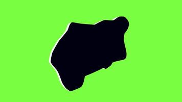 green screen 3d map of Usakos in Namibia video