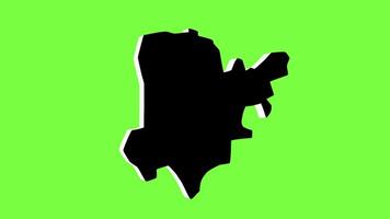 green screen 3d map of Kawlin in myanmar video