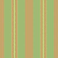 Presentation background textile vertical, effect texture fabric seamless. Repetition pattern stripe lines in green and orange colors. vector