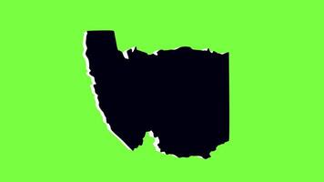green screen 3d map of Karas Region in Namibia video