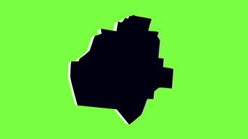green screen 3d map of Pyinmana in myanmar video