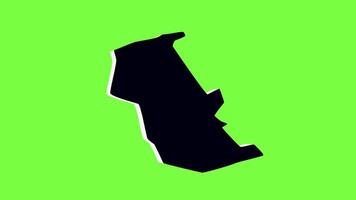 green screen 3d map of Thanlyin in myanmar video