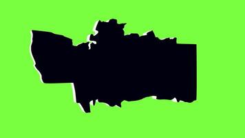 green screen 3d map of Hardap Region in Namibia video