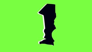 green screen 3d map of Oshana Region in Namibia video