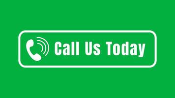 call us animation with greenscreen video