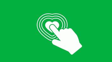 click animation with love vibration video