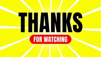 Thanks for watching with sunbrust background outro video