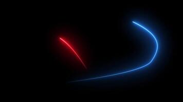 Line Neon Blue And Red Background Loop Animation video