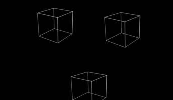 Cube Black And White Floating Loop Animation video