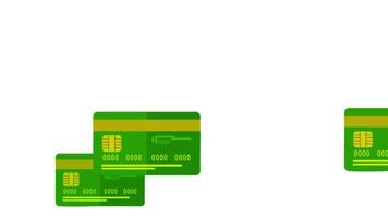Floating Credit Card on White Background video