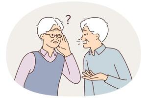 Elderly men discussing quietly vector