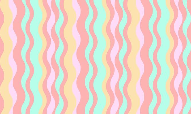 Vibrant pastel wavy stripes pattern. Perfect for backgrounds, textiles, packaging, or any project needing a playful, retroinspired design. Evokes feelings of joy and nostalgia.