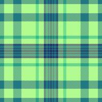 Vibrant lime green and teal plaid pattern. Perfect for textile design, fashion, website backgrounds, or any project needing a fresh, modern, and stylish texture. vector