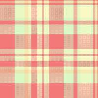 Pastel pink and yellow plaid pattern. Perfect for textile design, website backgrounds, or fashion projects. Subtle texture and soft color palette evoke a sense of calm and warmth. vector