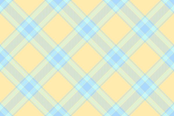 Pastel yellow and light blue diagonal plaid pattern. Perfect for textile design, website backgrounds, or packaging. This cheerful, seamless texture evokes feelings of springtime and tranquility.