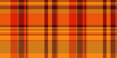Valentines day seamless tartan check, repetition textile plaid fabric. Old background texture pattern in orange and bright colors. vector