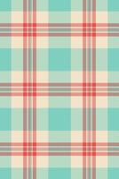 Multicolored tartan plaid texture, intense textile pattern . Manufacture fabric seamless background check in light and teal colors. vector