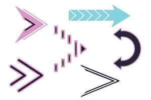 Minimal Arrows Pack Modern Flat Icons for Navigation, Direction, and Motion Design vector