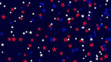 Animated background with stars from the USA flag on a dark background. Perfect for Independence Day, Veterans Day, Memorial Day, or any patriotic themed content video