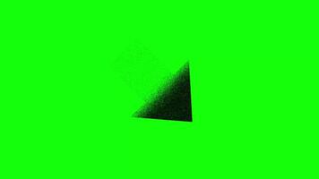Grunge style black arrow rotating in a circular motion. video