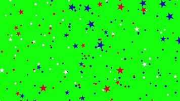 Animated background with stars from the USA flag on a dark background. video