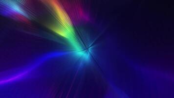 Vibrant abstract light rays in blue, purple, and pink colors moving dynamically on a dark background. Futuristic motion background, energy waves, digital light flow for technology and music visual video