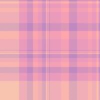 Soft pastel pink and purple plaid pattern. Ideal for textile design, fashion, websites, or backgrounds. Subtle texture adds visual interest. Creates a calming and feminine aesthetic. vector