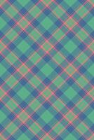 Vibrant teal and coral plaid pattern. Perfect for textile design, fashion, or website backgrounds. This seamless design offers a fresh, modern take on a classic style. vector