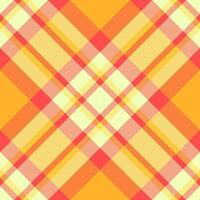 Vibrant tartan pattern featuring intersecting bands of warm colors. Great for backgrounds, textiles, and festive designs conveys tradition with a modern twist. vector