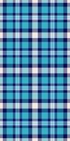 Aesthetic textile check pattern, pretty seamless plaid. Lady texture fabric background tartan in cyan and blue colors. vector