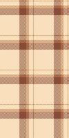 Model plaid check, modern pattern seamless background. Purity fabric tartan texture textile in light and red colors. vector