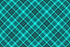 Vibrant teal and black plaid pattern. Perfect for textile design, fashion, website backgrounds, or any project needing a bold, geometric texture. vector