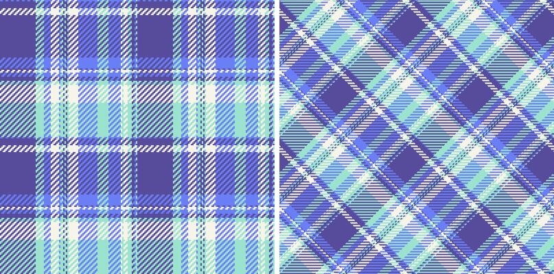 Plaid background fabric of tartan textile with a seamless pattern texture check. Set in sky colors. Stylish picture ideas for fashion inspiration.
