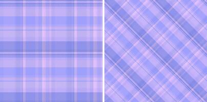 Two pastel plaid patterns, one classic and one diagonal. Textile texture design element, usable for backgrounds, banners, or apparel design. vector