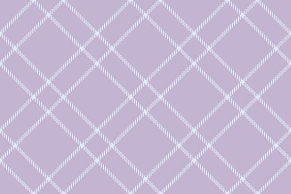 Soft, light purple plaid pattern. Seamless diagonal check background for textiles, fashion, home decor, graphic design. Calming, versatile, stylish.