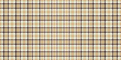 Jersey check textile pattern, platform fabric background seamless. Floor texture tartan plaid in orange and beige colors. vector