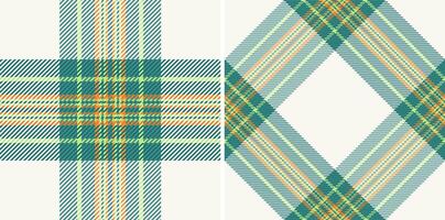 Stylish pastel plaid patterns in teal, orange, and pale green. Perfect for textile design, web backgrounds, or crafting projects. These versatile designs offer a fresh, modern take on classic plaid. vector