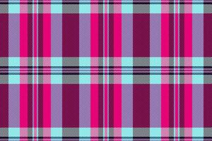 Vibrant pink, purple, and aqua plaid pattern. Perfect for textile designs, fashion, websites, or packaging. Bold geometric texture adds energy and style. Ideal for creating eyecatching visuals. vector