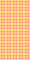 Teen textile texture, serene background check fabric. Gorgeous plaid seamless pattern tartan in red and laser lemon colors. vector