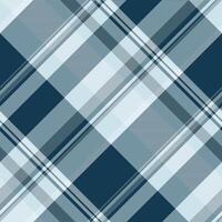 Stylish diagonal plaid pattern in cool blues and whites. Perfect for textile design, website backgrounds, or fashion projects. vector